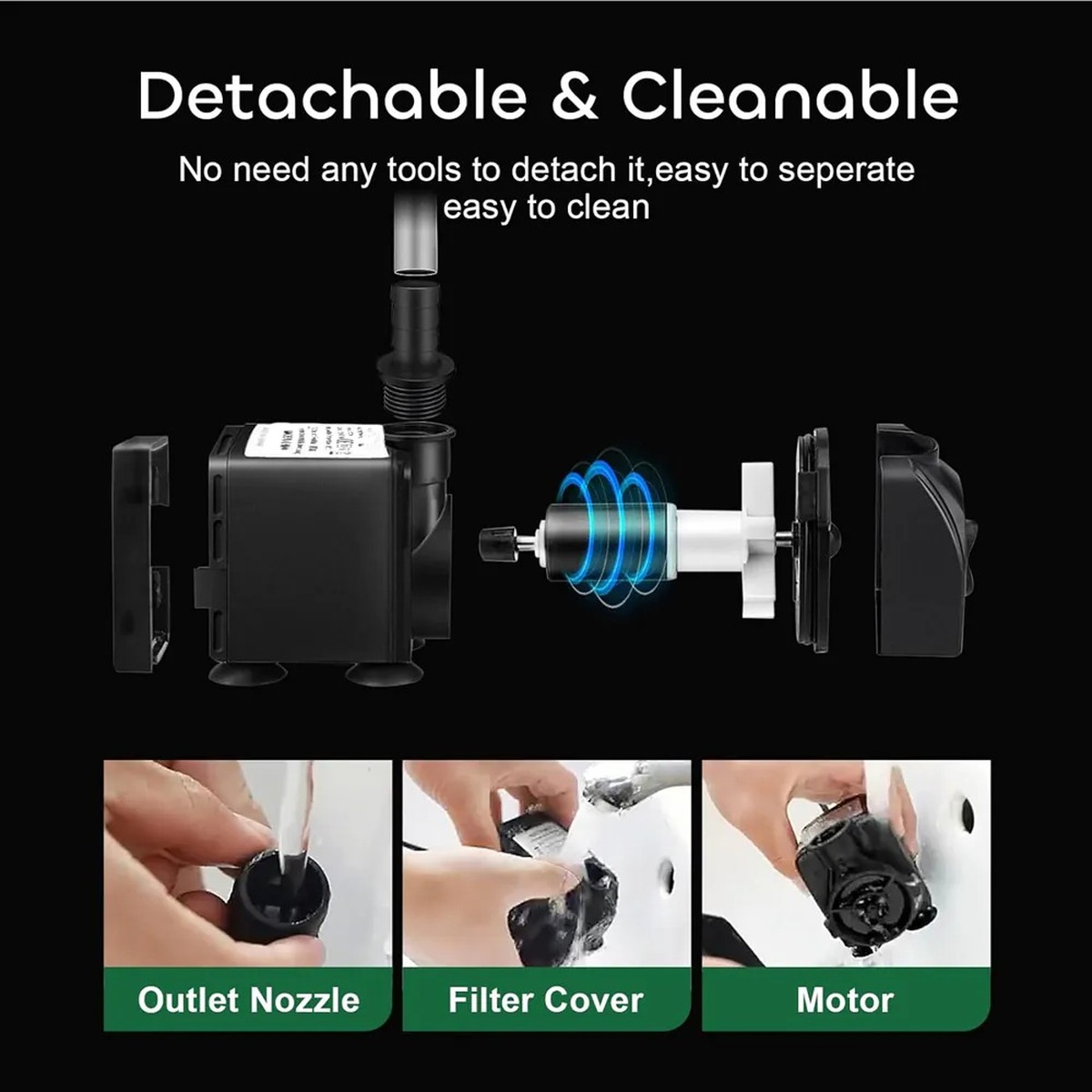 Bomba Submersa Krematek G2 1200L/h Ajustável