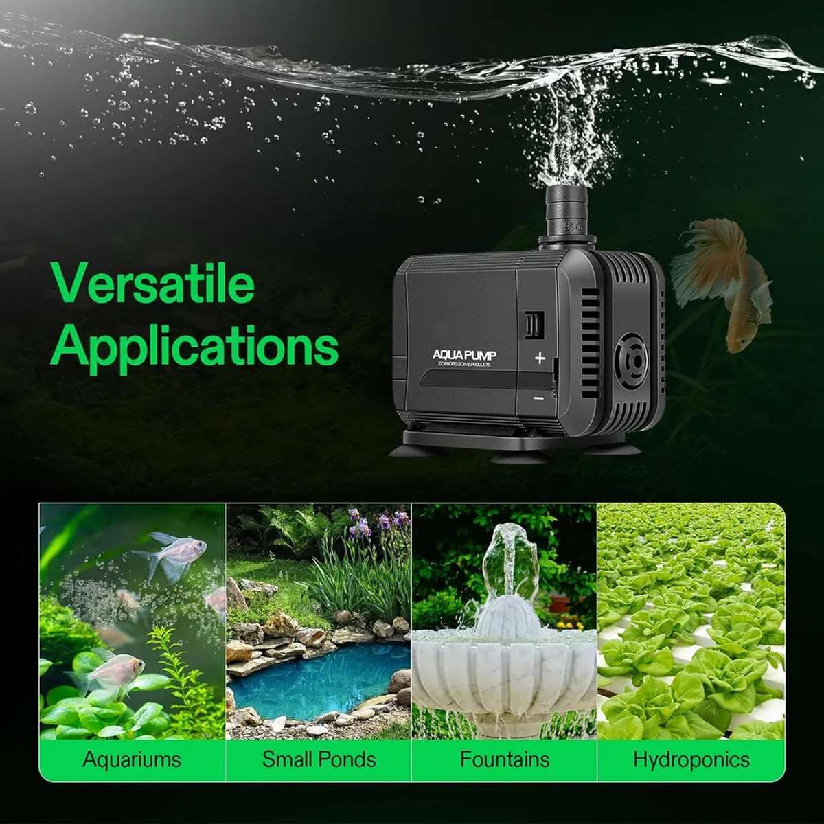Bomba Submersa Krematek G3 1500L/h Ajustável