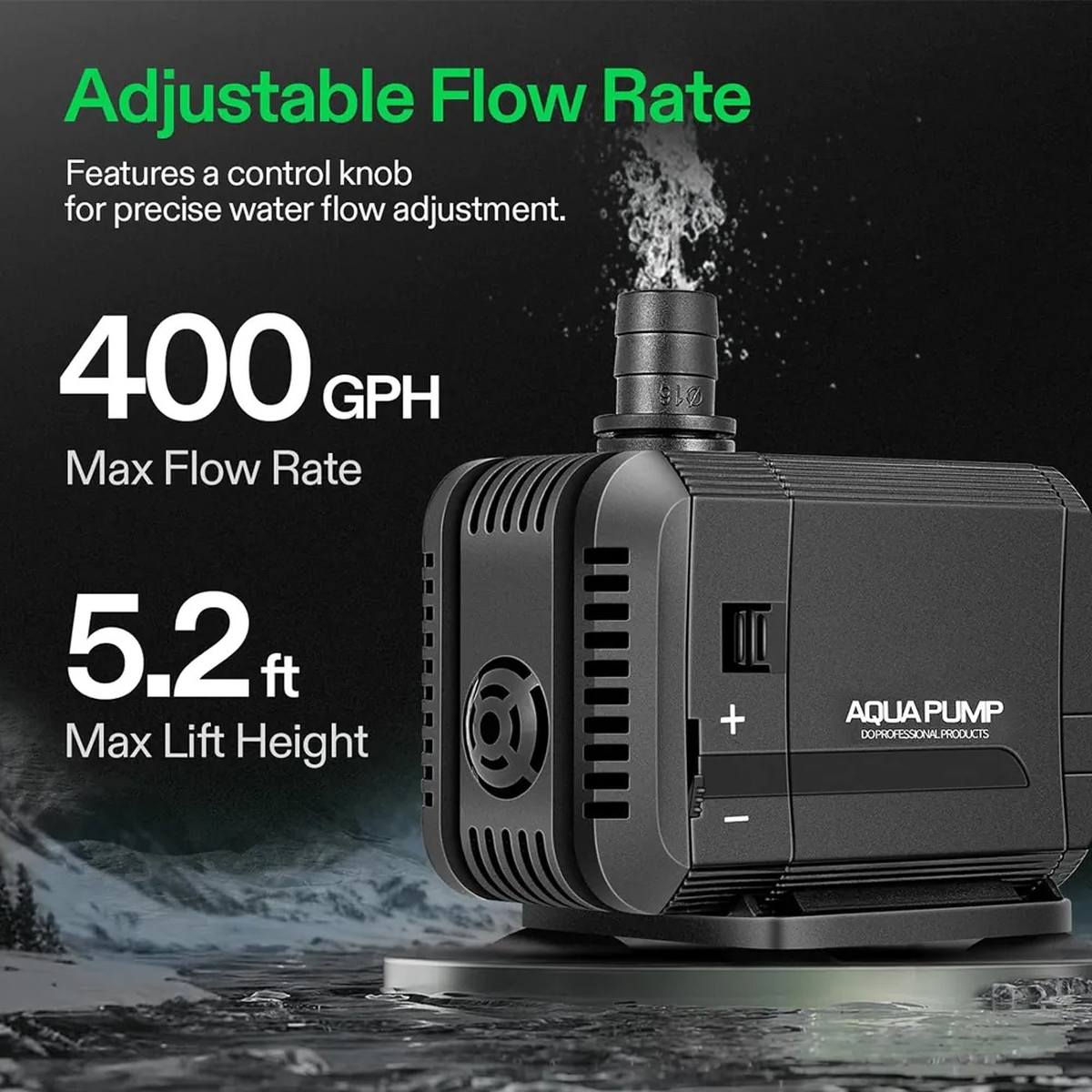 Bomba Submersa Krematek G3 1500L/h Ajustável