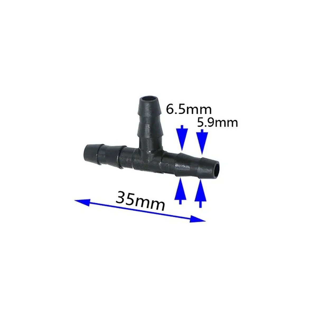 Conector T Microtubo 4/7mm - 3 Saídas