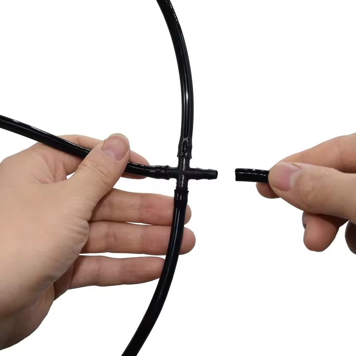 Conector Cruzeta Microtubo 4/7mm - 4 Saídas