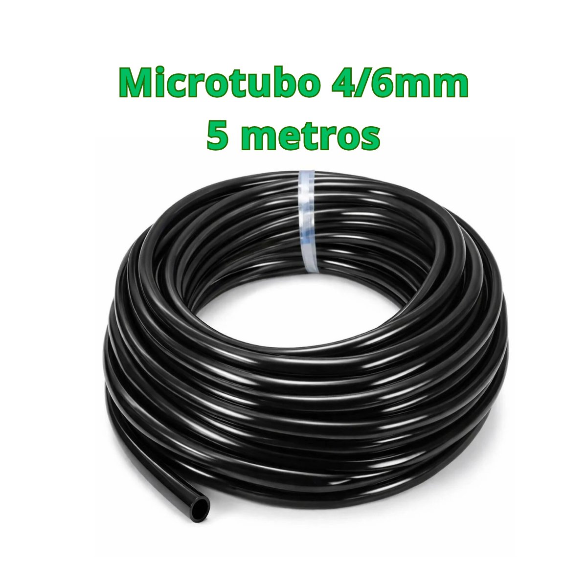 Microtubo Flexível PE 4/6mm - 5 Metros