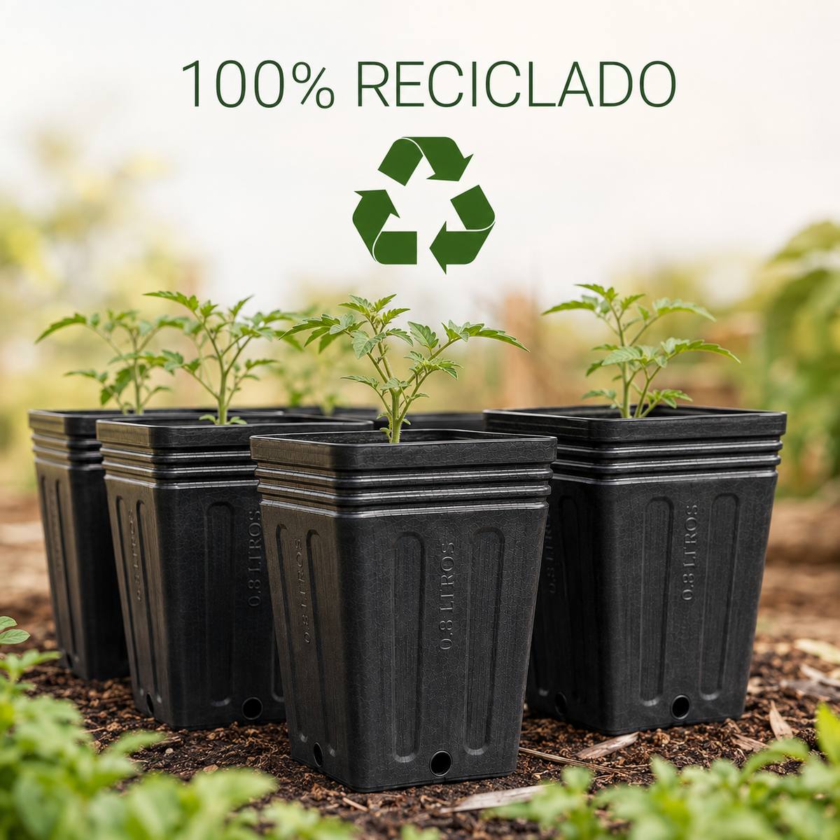 Kit 5 Vasos Flexíveis 0,8L Nutriplan