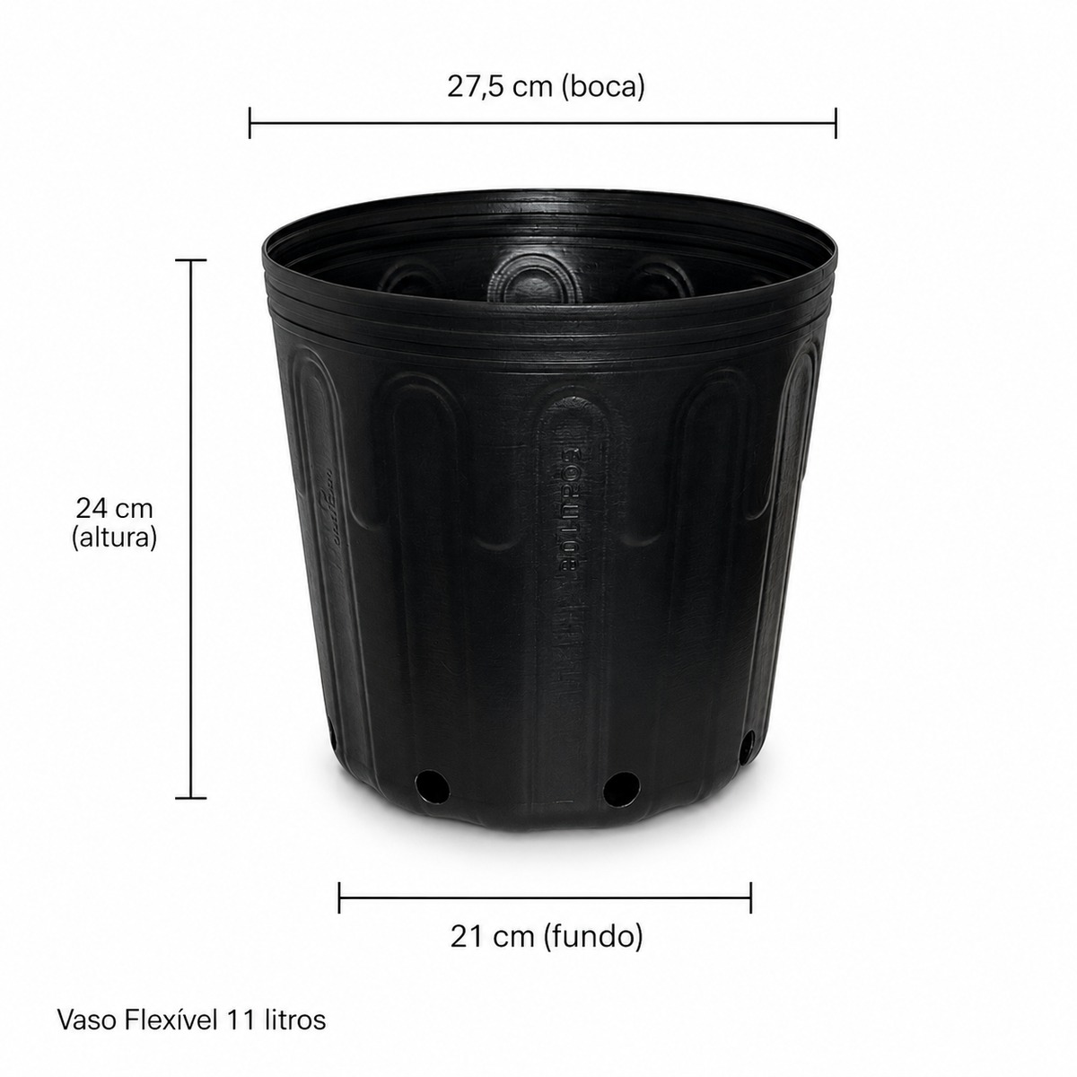 Kit 5 Vasos Flexíveis 11L Nutriplan