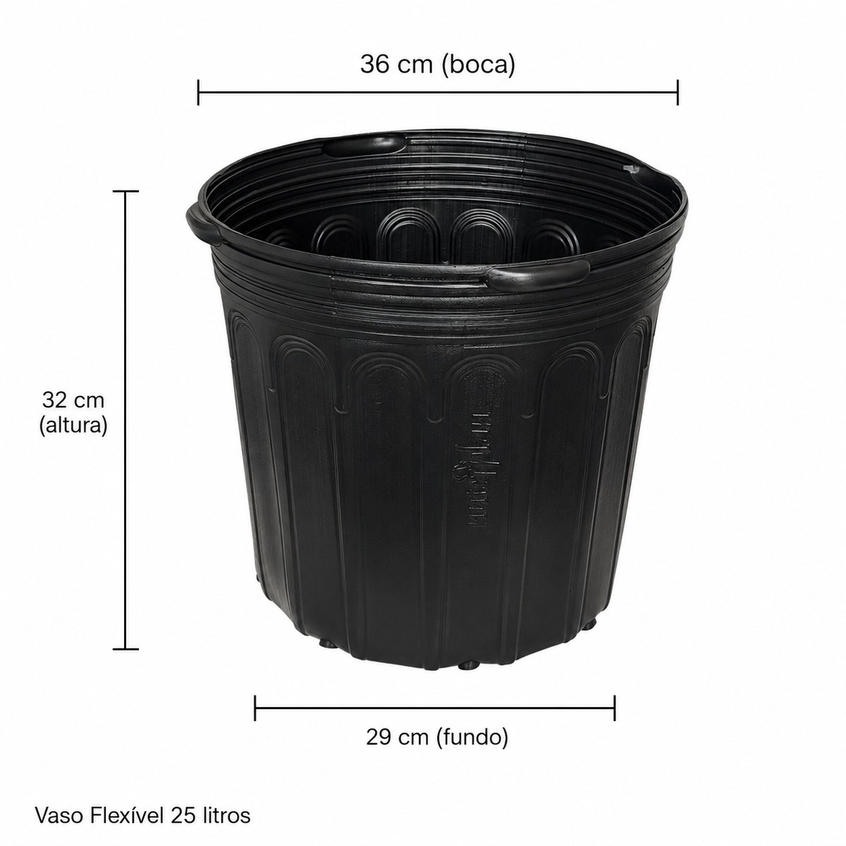 Kit 5 Vasos Flexíveis 25L Nutriplan