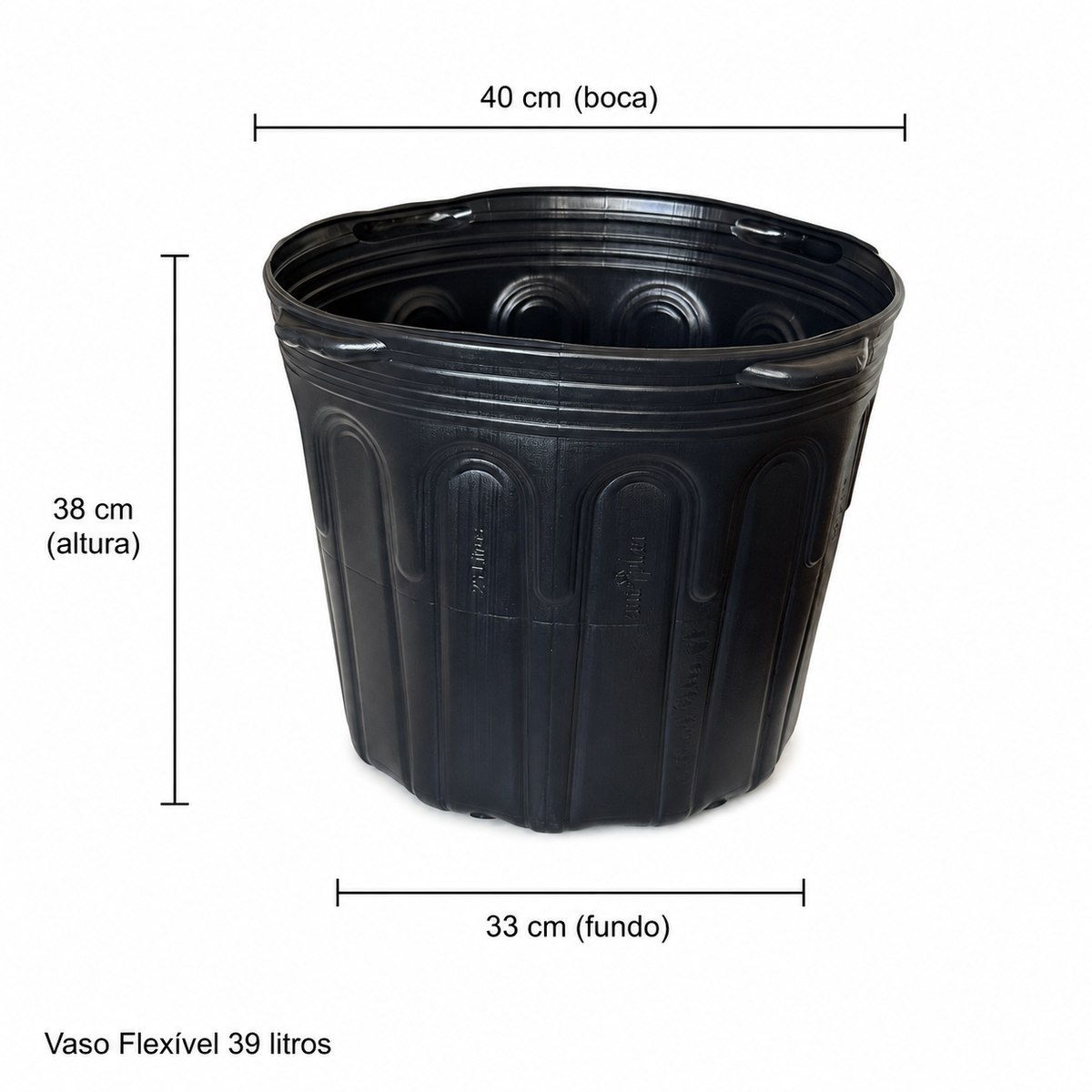 Kit 5 Vasos Flexíveis 39L Nutriplan