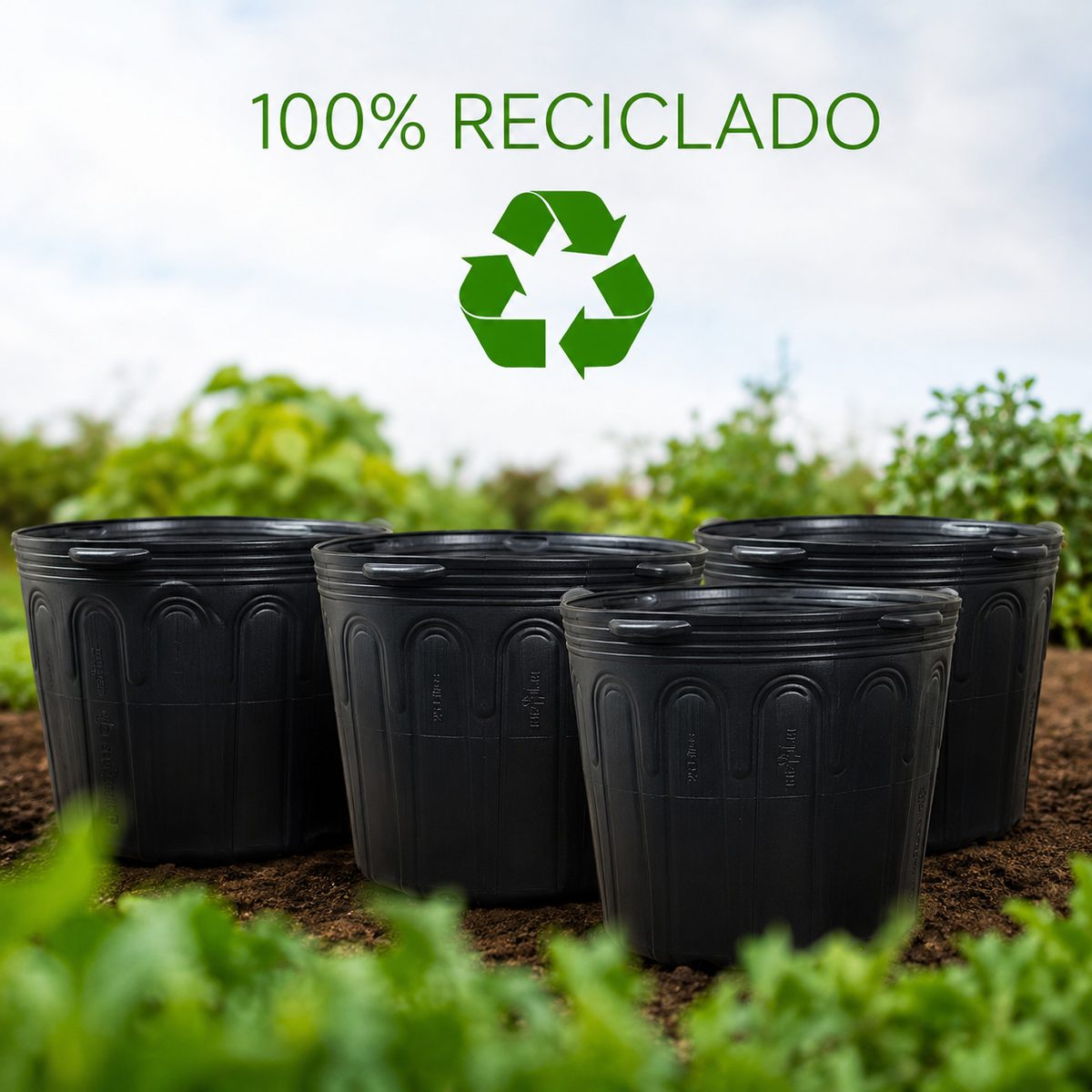 Kit 5 Vasos Flexíveis 39L Nutriplan