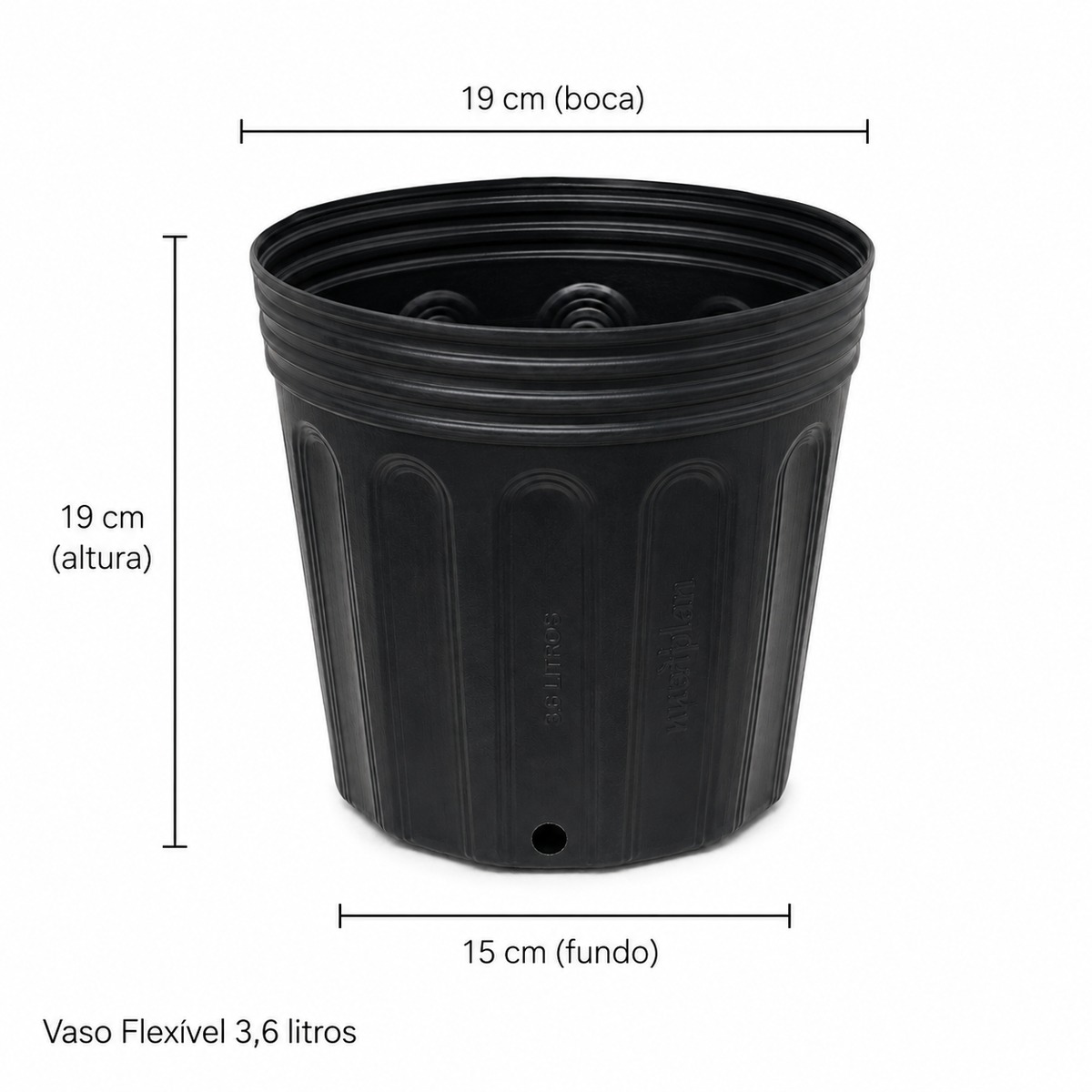 Kit 10 Vasos Flexíveis 3,6L Nutriplan