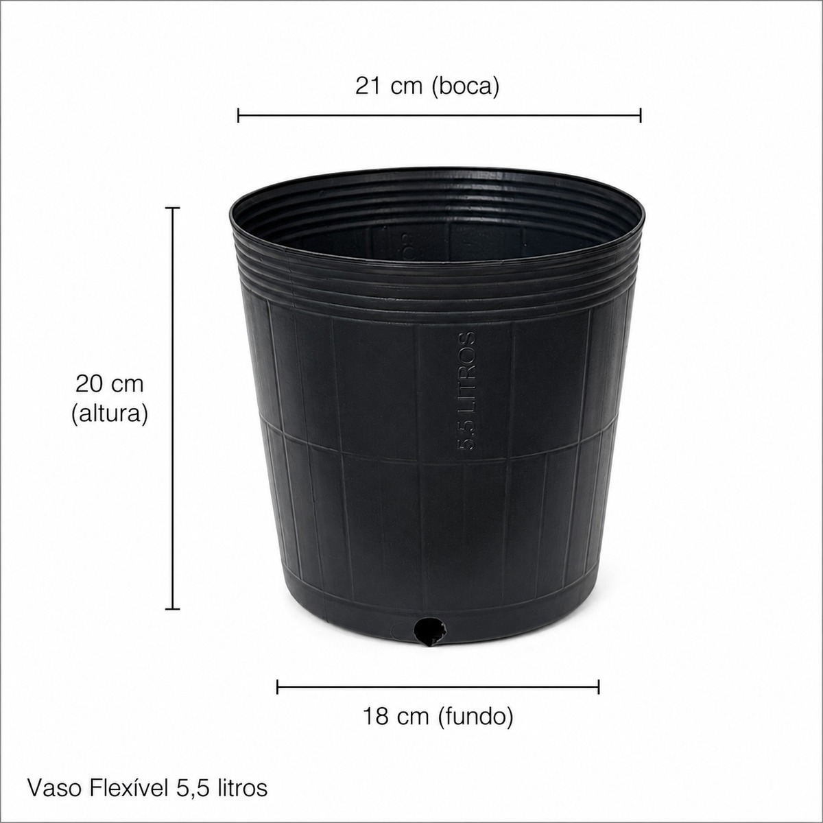 Kit 10 Vasos Flexíveis 5,5L Nutriplan